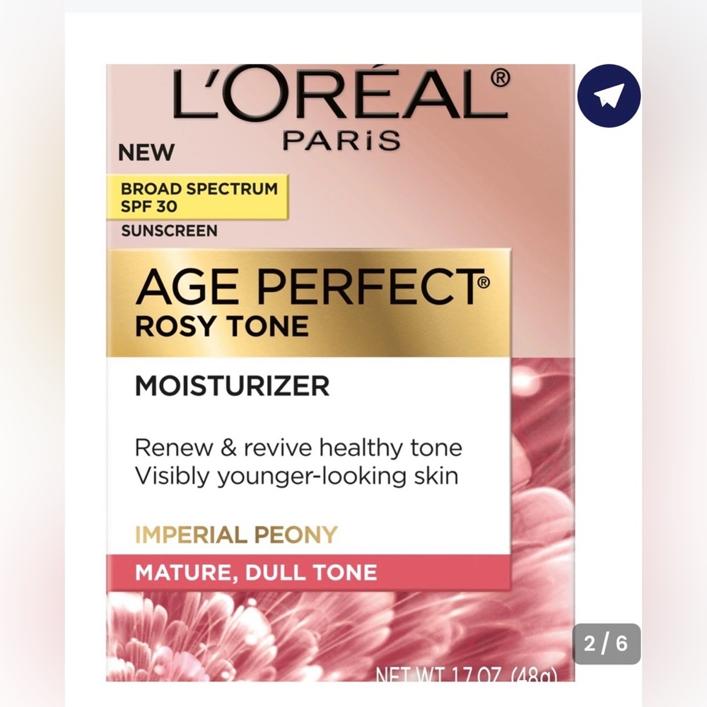 L’Oreal Age Perfect Rosy Tone Moisturizer SPF 30 - Imperial Peony (Pink)